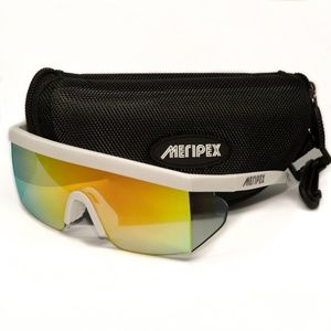 Unisex Sport Vintage Mirrored Sunglasses White